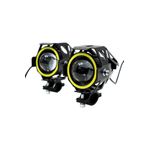 Ars Led Uyumlu Mercekli 2 Adet Uzun Kısalı + Çakarlı Model Motosiklet Sis Farı U7