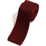 Ars Magic Box 1.kalite Özel Desenli Örme Kravat- - Bordo - Bordo