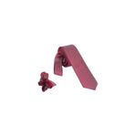 Ars Magic Box (1403) 1.kalite Özel Desenli Özgün Renk 5.5 Cm Genişliğinde Kravat Mendil Seti kırmızı Tek Ebat