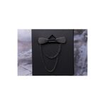 Ars Magic Box (1818) Siyah Papyon Desenli Klipsli Yaka Iğnesi siyah Tek Ebat
