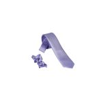 Ars Magic Box (272) 1.KALİTE ÖZEL DESENLİ ÖZGÜN RENK 5.5 CM GENİŞLİĞİNDE (KUŞGÖZÜ) KRAVAT MENDİL SETİ AÇIK MOR 57 Tek Ebat