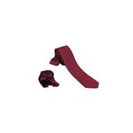 Ars Magic Box (303) 1.KALİTE ÖZEL DESENLİ ÖZGÜN RENK 5.5 CM GENİŞLİĞİNDE (KUŞGÖZÜ) KRAVAT MENDİL SETİ MAT BORDO-34 Tek Ebat