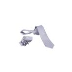 Ars Magic Box (309) 1.KALİTE ÖZEL DESENLİ ÖZGÜN RENK 5.5 CM GENİŞLİĞİNDE (KUŞGÖZÜ) KRAVAT MENDİL SETİ AÇIK FÜME-04 Tek Ebat