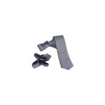 Ars Magic Box (321) 1.KALİTE ÖZEL DESENLİ ÖZGÜN RENK 5.5 CM GENİŞLİĞİNDE (KUŞGÖZÜ) KRAVAT MENDİL SETİ FÜME-03 Tek Ebat