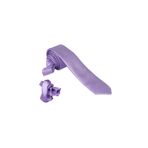 ars magic box Özel Kumaş ve Dokuma Tarzı Kuş Gözülü İtalyan Kesim Kravat ve Mendil Seti, 5.5 cm Eninde, 87 Renk Seçeneği (açık lila)