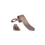 ars magic box Özel Kumaş ve Dokuma Tarzı Kuş Gözülü İtalyan Kesim Kravat ve Mendil Seti, 5.5 cm Eninde, 87 Renk Seçeneği (altın sarısı)
