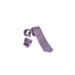 ars magic box Özel Kumaş ve Dokuma Tarzı Kuş Gözülü İtalyan Kesim Kravat ve Mendil Seti, 5.5 cm Eninde, 87 Renk Seçeneği (lila)