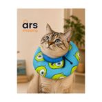 Ars Shopping Desenli Kedi Boyunluğu – Ameliyat Sonrası Yumuşak Koruyucu Yakalık - Elizabeth Yakalık