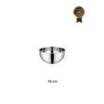 Arsel 304 Paslanmaz Çelik Sade Çırpma, Karıştırma Kabı – 18/10, Kapaksız 16 cm Küçük Kase Çok Amaçlı