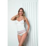 Arseno Kadın Dantelli Kaşkorse Penye İç Giyim Takımı - Atlet & Külot Set - Ekru - Arsno60u1-Teks