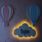 ARSERGROUP ÇOCUK ODASI DEKORATİF AYDINLATMA 2 BALON 1 İSİMLİ BULUT AHŞAP DEKORASYON GORSELDE BULUNAN RENKLER