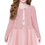 Arshiner Pembe Puf Kollu Kız Çocuk Bolero