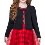 Arshiner Siyah Puf Kollu Kız Çocuk Bolero