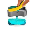 Arslan Group - Pompalı Sıvı Sabunluk Sıvı Deterjanlık Pompalı Sünger Hazneli Sıvı Sabun Dispenseri 385ml