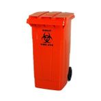 Arslan Plastik Tıbbi Atık Çöp Konteyneri 120 Lt- Kırmızı