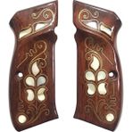Arslantaş Cz 75, Cz 85 , Cz 75 B, Cz 85 B Özel Seri Lazer Kesim Sedef Kakma Ahşap Kabze MOD40