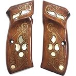 Arslantaş Cz 75, Cz 85 , Cz 75 B, Cz 85 B Özel Seri Lazer Kesim Sedef Kakma Ahşap Kabze MOD42