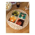 Arslart Atölye Oyun Temalı Bardak Altlığı 4’lü Set Doğal Taş (10x10 cm)