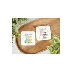 Arslart Kişiye Özel Bebek Doğum Günü Temalı Ahşap Bardak Altlığı - 24’lü Set