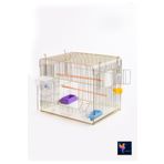 ARSPOLO Papağan Ve Muhabbet Kuşu Üretim Kafesi Ful Set 45*35*40 Izgaralı Tavalı