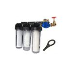 ARSPUREFİLTER 10" Daire Girişi 3lü Filtre Seti 1" Inout Ve Silifoz, Blok Karbon, Yıkanabilir Filtre