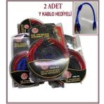 ARSVİSİON AUTO ACCESSORIES 8ga Kaliteli Kablo Seti Oto Anfi Tesisat Seti Y Kablo Hediyeli