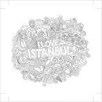 Art 40x40 cm Mandala I Love İstanbul Tuval