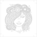 Art 40x40 cm Mandala Kız Tuval