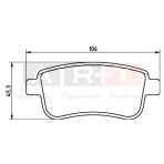 Art Arka Fren Balatası Renault Fluence 09> Megane Iıı 09> Megane Iv 15> Grand Scenıc Iıı 09> Clıo V 20> Captur Iı 20>