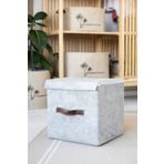 Art Bee Keçe Dolap İçi Organizer Takı, Makyaj, Banyo, Ofis Düzenleyici Kapaklı Saklama Kutusu 30x30x30 cm