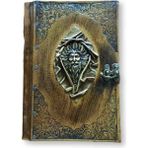 Art by Çetinkaya, El Yapımı, Hakiki Deri, Nordik, Iskandinav, Viking Erkek Figürlü , Eskitme, Günlük, Hatıra Defteri, Vintage, Eskiz Defteri - Kahverengi - Bej - 16×25 - deri defter