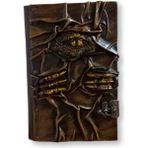Art By Çetinkaya, Hakiki Deri, El Yapımı, Ejderha Gözü ve Pençeleri, Mistik, Gotik, Vintage, Günlük, Hatıra Defteri, Eskiz