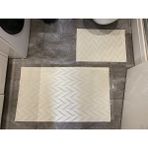 Art Çeyiz Banyo Paspas Takımı ( Klozet Takımı ) Kaydırmaz Taban - Krem