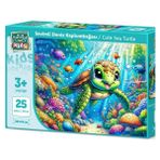 Art Çocuk Sevimli Deniz Kaplumbağası 25 Parça Puzzle