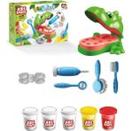Art Craft Fırsat Oyuncak Dino Dişçi Oyun Hamuru Set - Renkli