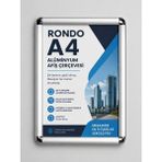 Art Elegant Rondo A4 Alüminyum Afiş Çerçevesi – 21 x 30 cm - 3 ADET