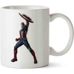 Art Hediye 01 Captain America Marvel İki Tarafı Baskılı Kupa Bardak
