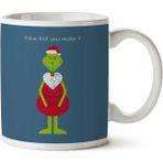 Art Hediye 01 Fake It Till You Make It Grinch Christmas Lord Iki Tarafı Baskılı Kupa Bardak