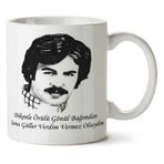 Art Hediye 01 Ferdi Tayfur Dikenler Örülü Gönül Bağımdan Iki Tarafı Baskılı Kupa Bardak