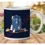 Art Hediye 1-2219 Time Travellers Cats Doctor Who Tardis İki Tarafı Baskılı Kupa Bardak