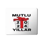 Art Hediye 2024 Mutlu Yıllar Kurdale 23x19 cm Mouse Pad
