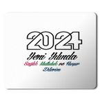 Art Hediye 2024 Yeni Yılında Sağlık Mutluluk Huzur Dilerim 23x19 cm Mouse Pad