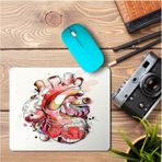 Art Hediye Anatomik Kalp Baskılı 23x19 cm Mouse Pad