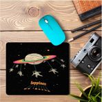 Art Hediye Astronot Hapiness Go Round Salıncaklar Baskılı 23x19 cm Mouse Pad