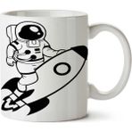 Art Hediye Astronot Space Uzay Mekiği Nasa.png İki Tarafı Baskılı Kupa Bardak