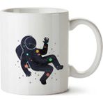 Art Hediye Astronot Uçan Astronot Uzay İki Tarafı Baskılı Kupa