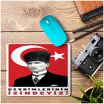 Art Hediye Atatürk Devrimlerin İzindeyiz Baskılı 23x19 cm Mouse Pad