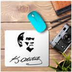 Art Hediye Atatürk İmza Baskılı 23x19 cm Mouse Pad