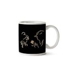 Art Hediye Beauty And The Beast Beast Rose Silhouette Iki Tarafı Baskılı Kupa Bardak