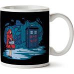 Art Hediye Big Bad Wolf Doctor Who Tardis İki Tarafı Baskılı Kupa Bardak